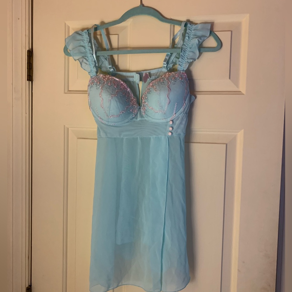 Adorable Light Green Babydoll Lingerie Top